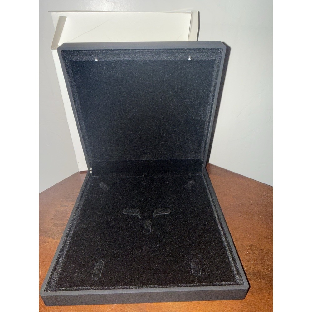 Large Black Velvet LED Lighted Necklace Jewelry Set Gift Box With Light New